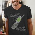 Retro Dumb Flip Phone Vintage 90s Y2K Tech Nostalgia Men's V-Neck T-Shirt