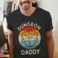 Retro Dungeon Daddy Fathers Day Men's V-Neck T-Shirt