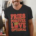 Retro Fast Food Nostalgia Vintage Diner Fries Shakes Burgers Men's V-Neck T-Shirt