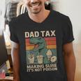 Retro Father's Day Dad Tax Making Sure It's Not PoisonRex Men's V-Neck T-Shirt