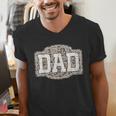 Retro Old Camo Dad Camouflage Hunting Season Father's Day Men's V-Neck T-Shirt