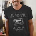 Retro Pager 90s Nostalgia Men's V-Neck T-Shirt