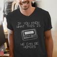 Retro Pager 90s Nostalgia Men's V-Neck T-Shirt Retro Pager 90s Nostalgia Men's V-Neck T-Shirt
