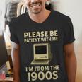 Retro Please Be Patient With Me I'm From The 1900s Computer Men's V-Neck T-Shirt