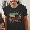 Retro Please Be Patient With Me I'm From The 1900s Men's V-Neck T-Shirt