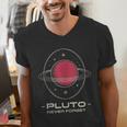 Retro Pluto Never Forget Classic Planet Pluto Nostalgia Men's V-Neck T-Shirt Retro Pluto Never Forget Classic Planet Pluto Nostalgia Men's V-Neck T-Shirt