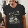 Retro Proud Anti Social Member Of Introverted Book Club Men's V-Neck T-Shirt