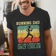 Retro Running Dad Runner Marathon Athlete Humor Outfit Men's V-Neck T-Shirt