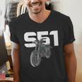 Retro Simme Moped Nostalgia Eastern Block Schwalbe Driver DDR Men's V-Neck T-Shirt