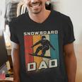 Retro Snowboard Dad Snowboarding Father Snowboarder Dad Men's V-Neck T-Shirt