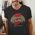 Retro Vintage US States Hoosier Daddy State Outline Desig Men's V-Neck T-Shirt Retro Vintage US States Hoosier Daddy State Outline Desig Men's V-Neck T-Shirt