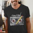 Rewind Cassette Tape Nostalgia 80s 90s Retro Music Lover Men's V-Neck T-Shirt