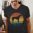 Rhodesian Ridgeback Vintage Retro Dog Mom Dad Men's V-Neck T-Shirt