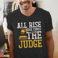 All Rise Here Comes The Judge Lawyer Graduation Quote Men's V-Neck T-Shirt