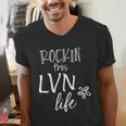 Rockin This Life Cute LVN Graphic For Nurse Graduation Men's V-Neck T-Shirt