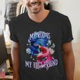 My Rod Is My Best Friend Introvert Fishing Antisocial Men's V-Neck T-Shirt