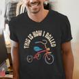 This How I Rolled Retro Tricycle 80s 90s Kid Nostalgia Men's V-Neck T-Shirt
