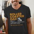 Roller Coaster Dad Definition Best Dad Ever Men's V-Neck T-Shirt Roller Coaster Dad Definition Best Dad Ever Men's V-Neck T-Shirt