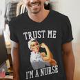 Rosie Riveter Nurse Shirt Nurse Graduation Shirt Men's V-Neck T-Shirt