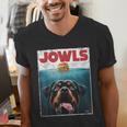 Rottie Rottweiler Jowls Burger Giant Tank Dog Mom Dad Men's V-Neck T-Shirt