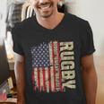 Rugby Blood Sweat Bruises Rugby Player Coach Dad Mom Men's V-Neck T-Shirt