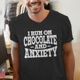 I Run On Chocolate And Anxiety Introvert Men's V-Neck T-Shirt I Run On Chocolate And Anxiety Introvert Men's V-Neck T-Shirt