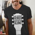 Sarcastic Jokes Genius Songwriters Are Introvert Guitarist Men's V-Neck T-Shirt