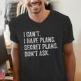 Sarcastic Mind Your Business Quote For Shy Introverts Men's V-Neck T-Shirt