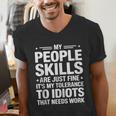 Sarcastic Saying Humor Introvert Workplace Attitude Men's V-Neck T-Shirt Sarcastic Saying Humor Introvert Workplace Attitude Men's V-Neck T-Shirt