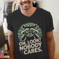 Sarcastic Saying Oh Look Nobody Cares Humor Introverts Men's V-Neck T-Shirt