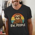 Sarcastic Sloth Introvert Anti Social Men's V-Neck T-Shirt