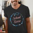 School Nurse Cute Adult Graduation Tshirt Nurses Fun Men's V-Neck T-Shirt