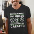 Schwangerschaft Verknden Geschenk Zocker New Character Created Pregnancy Announcement Dad Gamer Men's V-Neck T-Shirt