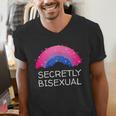 Secretly Bisexual Bi Introvert Bi Pride Antisocial LGBTQ Men's V-Neck T-Shirt Secretly Bisexual Bi Introvert Bi Pride Antisocial LGBTQ Men's V-Neck T-Shirt