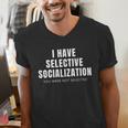 Selective Socialization For Introverts And Shy People Men's V-Neck T-Shirt