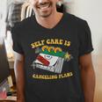 Self Care Is Canceling Plans Introvert Men's V-Neck T-Shirt