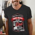 Semi Truck Driver For Truckers And Dads Small Men's V-Neck T-Shirt