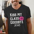 Sen18r Shirt Senior 2018 Graduation Kiss Lips Men's V-Neck T-Shirt