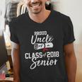 Senior 2018 Graduate Shirt Graduation College Retro Style Men's V-Neck T-Shirt