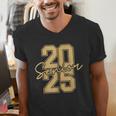 Senior 2025 Class Of 2025 Gold Senior Graduation Men's V-Neck T-Shirt