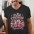 Senior 2026 Class Of 26 Coquette Pink Bow Graduation Cousin Men's V-Neck T-Shirt