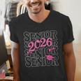 Senior 2026 Class Of 2026 Coquette Pink Bow Graduation Moms Men's V-Neck T-Shirt