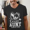 Senior Aunt Class Of 2026 Soccer Graduation Heart Men's V-Neck T-Shirt