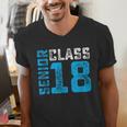 Senior Class 18 Shirt Graduation Apparel T-Shirt Men's V-Neck T-Shirt