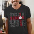 Senior Class Of 2024 Graduation 2024 Maroon Basketball Men's V-Neck T-Shirt