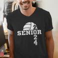 Senior Class Of 2024 Volleyball Seniors School Graduation Men's V-Neck T-Shirt