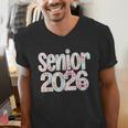 Senior Class Of 2026 Graduation 2026 Coquette Pink Bow Cute Men's V-Neck T-Shirt
