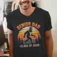 Senior Dad Class Of 2026 Bigfoot Vintage Graduation Men's V-Neck T-Shirt