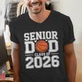 Senior Dad Class Of 2026 Cute Basketball Dad Graduation 2026 Men's V-Neck T-Shirt