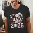 Senior Dad Class Of 2026 Graduate Baseball 2026 Graduation Men's V-Neck T-Shirt